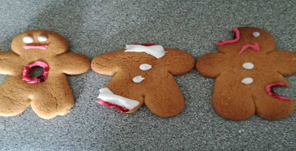 Gory Gingerbread Men Cookies 