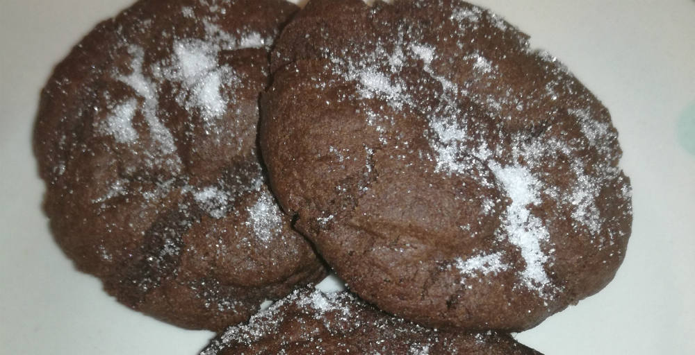 Chocolate Crackle Cookies (gluten and egg free)