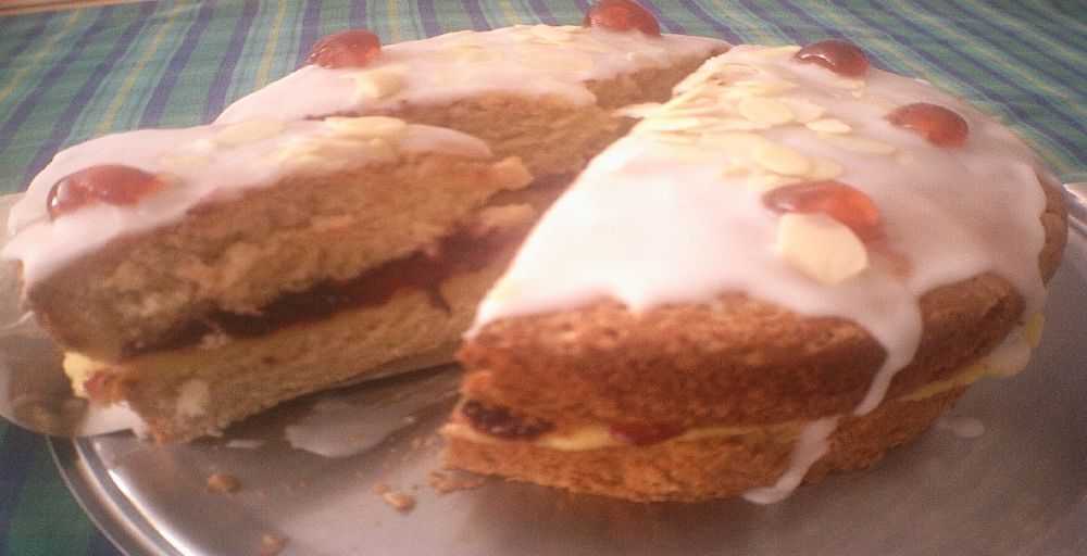 A Slice of Bakewell Cake