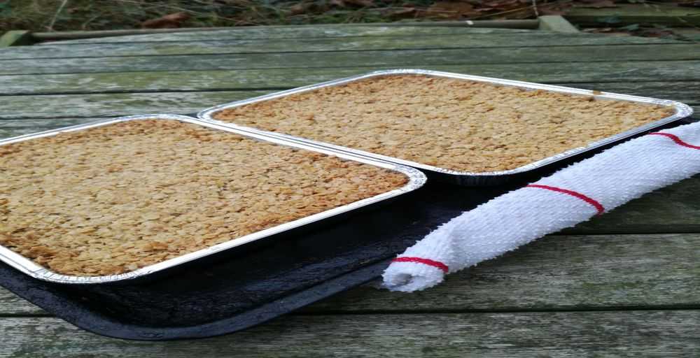 Flapjack with apricots